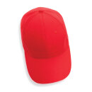 Impact 6 Panel Kappe aus 190gr rCotton mit AWARE™ Tracer Farbe: rot