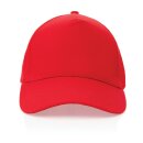 Impact 5 Panel Kappe aus 190gr rCotton mit AWARE™ Tracer Farbe: rot