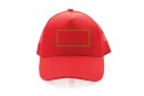 Impact AWARE™ 190gr Brushed rCotton 5 Panel Trucker-Cap Farbe: rot