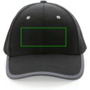 Impact AWARE™ 280gr Brushed rCotton 6 Panel Kontrast-Cap Farbe: schwarz