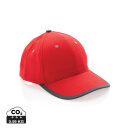 Impact AWARE™ 280gr Brushed rCotton 6 Panel Kontrast-Cap Farbe: rot