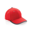 Impact AWARE™ 280gr Brushed rCotton 6 Panel Kontrast-Cap Farbe: rot