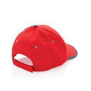 Impact AWARE™ 280gr Brushed rCotton 6 Panel Kontrast-Cap Farbe: rot