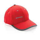 Impact AWARE™ 280gr Brushed rCotton 6 Panel Kontrast-Cap Farbe: rot