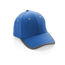 Impact AWARE™ 280gr Brushed rCotton 6 Panel Kontrast-Cap Farbe: blau