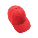 Impact 6 Panel Kappe aus 280gr rCotton mit AWARE™ Tracer Farbe: luscious red