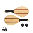 Frescobol Tennis-Set aus Holz Farbe: braun