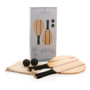 Frescobol Tennis-Set aus Holz Farbe: braun