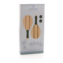 Frescobol Tennis-Set aus Holz Farbe: braun