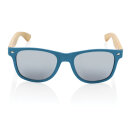 Sonnenbrille aus Bambus und RCS recyceltem Kunststoff Farbe: blau