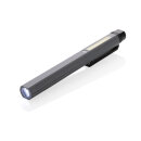 Gear X USB aufladbare Stiftleuchte aus RCS recyc. Kunststoff Farbe: grau, schwarz