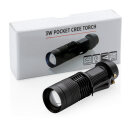 Kompakte 3W Cree Taschenlampe Farbe: schwarz
