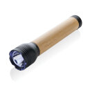 Lucid 5W Taschenlampe aus RCS recyceltem Kunststoff & Bambus Farbe: schwarz, braun
