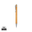 Bambus Kugelschreiber Farbe: braun, silber