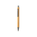 Slim Design Bambus Stift Farbe: braun, silber