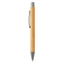 Slim Design Bambus Stift Farbe: braun, silber