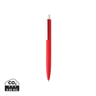 X3-Stift mit Smooth-Touch Farbe: rot, weiß