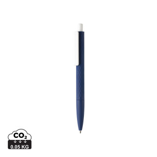 X3-Stift mit Smooth-Touch Farbe: navy blau, weiß