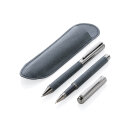 Stifte-Set mit regeneriertem Leder Farbe: grau