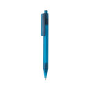 GRS rPET X8 transparenter Stift Farbe: blau