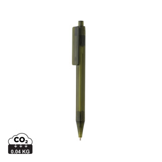 GRS rPET X8 transparenter Stift Farbe: grün