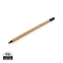 Bambus Infinity-Stift mit Radiergummi Farbe: braun