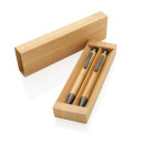 Modernes Bambus-Stifteset in Box Farbe: braun
