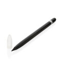 Tintenloser Stift aus Aluminium mit Radiergummi Farbe: schwarz