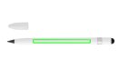 Tintenloser Stift aus Aluminium mit Radiergummi Farbe: weiß