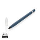 Tintenloser Stift aus Aluminium mit Radiergummi Farbe: blau