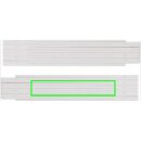 Fiberglas Zollstock 1m Farbe: weiß