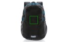 Explorer Ribstop mittlerer Wanderrucksack 26L PVC frei Farbe: schwarz, blau