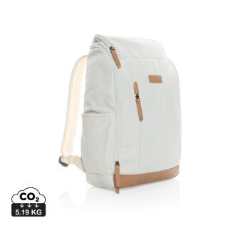 Impact AWARE™ 16 oz. r recyceltem canvas 15" Laptop-Rucksack Farbe: off white