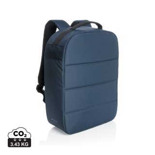 Impact AWARE™ RPET Anti-Diebstahl 15,6" Laptop-Rucksack Farbe: navy blau