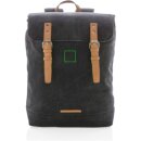 Canvas Laptop-Rucksack, PVC-frei Farbe: schwarz