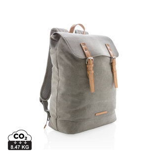 Canvas Laptop-Rucksack, PVC-frei Farbe: grau