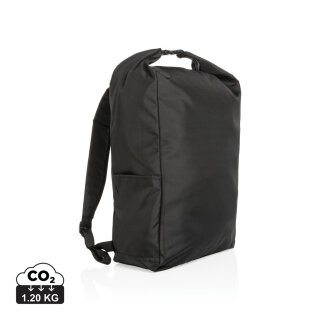 Impact AWARE™ RPET Basic Rolltop-Rucksack Farbe: schwarz