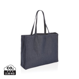 Impact AWARE™ Shopper aus recyceltem Denim Farbe: blau