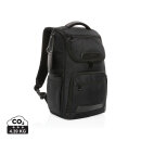 Swiss Peak AWARE™ RPET Voyager 15.6" Laptop Rucksack Farbe: schwarz