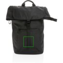 Impact AWARE™ RPET wasserabweisender 15.6" Laptop-Rucksack Farbe: schwarz