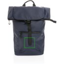 Impact AWARE™ RPET wasserabweisender 15.6" Laptop-Rucksack Farbe: navy blau