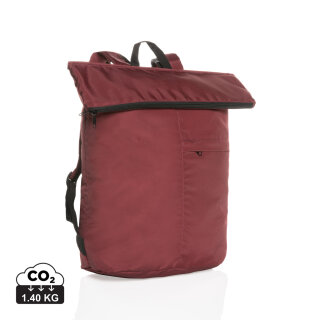 Dillon AWARE™ RPET faltbarer Lightweight-Rucksack Farbe: rot