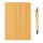 A5 Bambus Notizbuch & Stift Farbe: braun