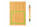 A5 Bambus Notizbuch & Stift Farbe: braun