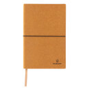 A5 Notizbuch aus recyceltem Leder Farbe: braun