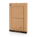 A5 Notizbuch aus recyceltem Leder Farbe: braun