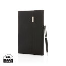 Swiss Peak Deluxe A5 Notizbuch mit Stift Farbe: schwarz