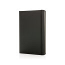 Standard A5 Notizbuch mit PU-Hardcover Farbe: schwarz