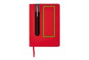Basic Hardcover PU A5 Notizbuch mit Stylus-Stift Farbe: rot
