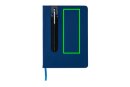 Basic Hardcover PU A5 Notizbuch mit Stylus-Stift Farbe: navy blau